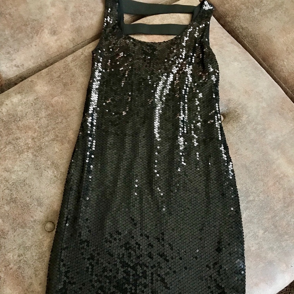 Black Sequined Party Dress